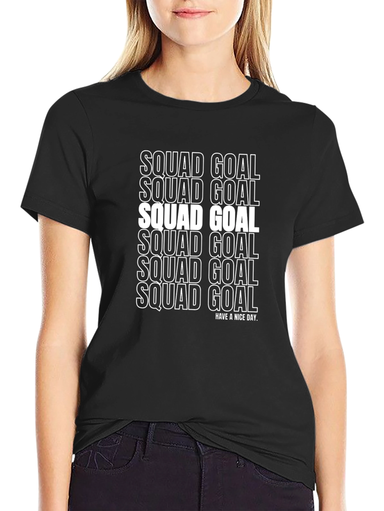 Squad Goal Graphic T-Shirt Casual Tee