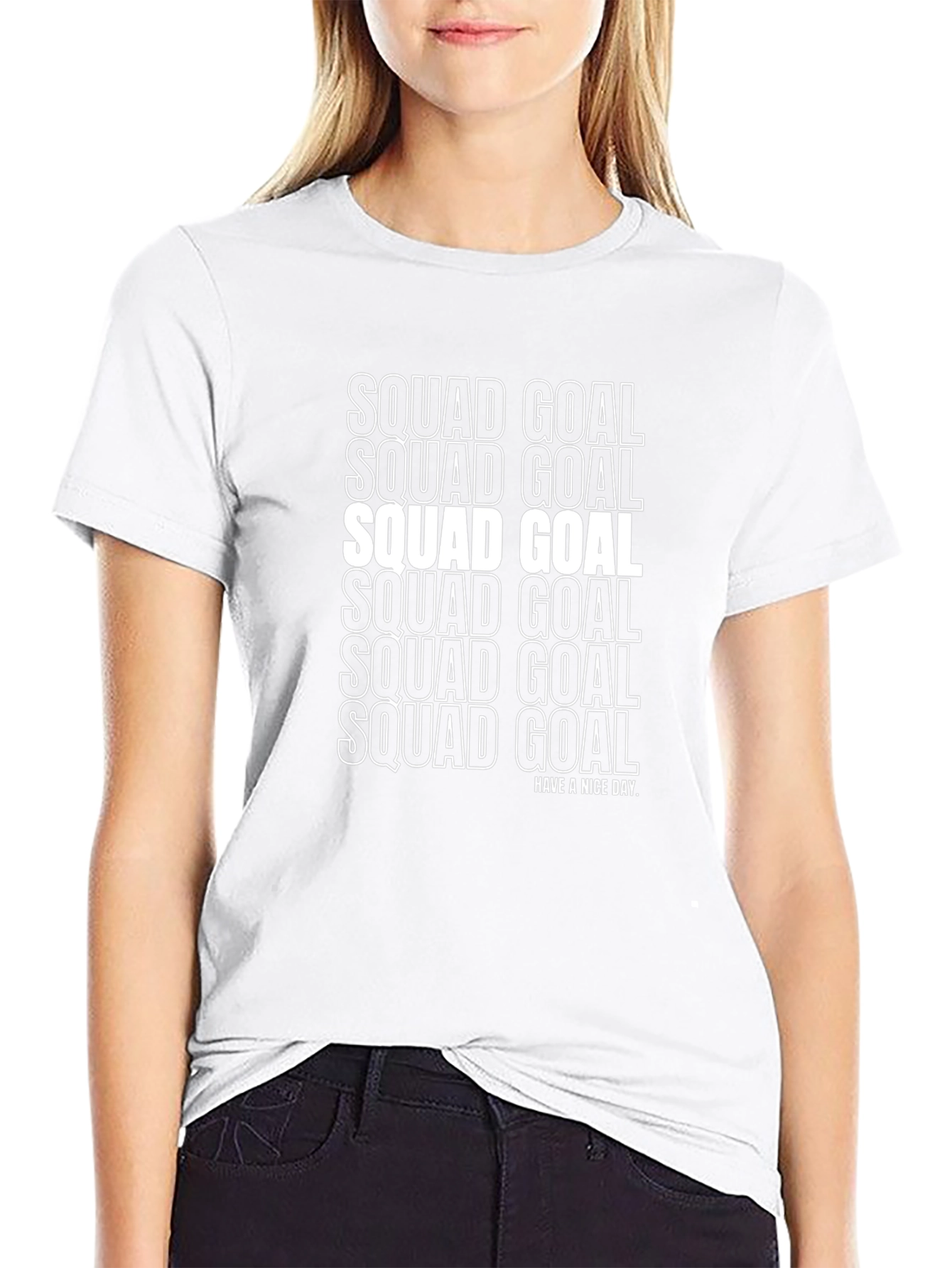 Squad Goal Graphic T-Shirt Casual Tee
