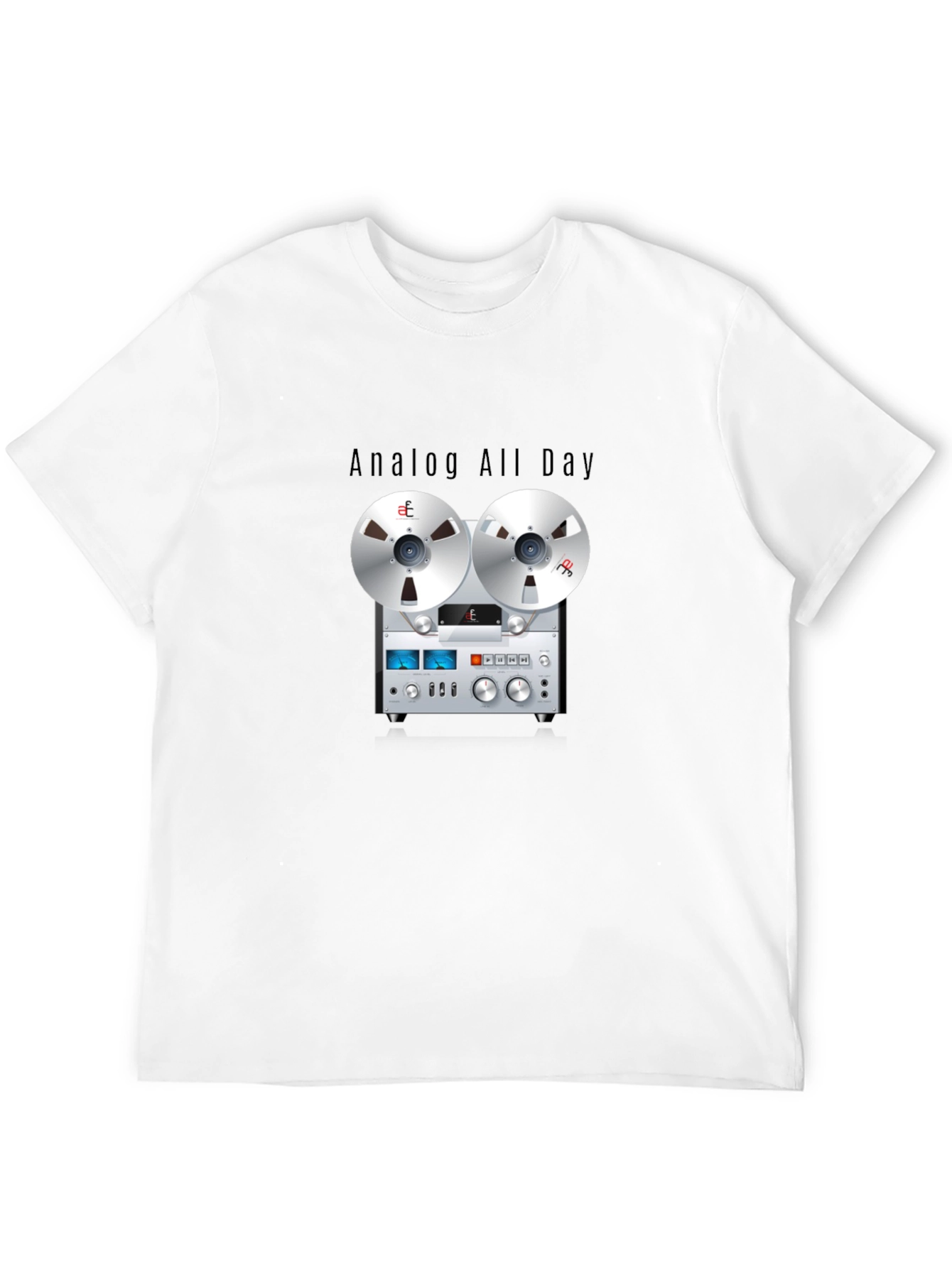 Analog All Day Reel-to-Reel Tape Player Graphic Tee
