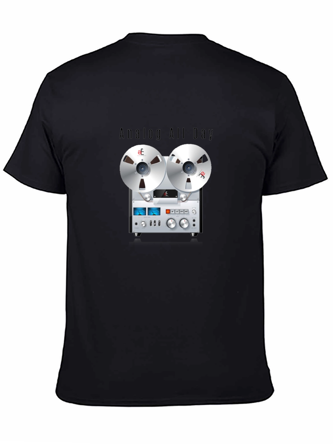 Analog All Day Reel-to-Reel Tape Player Graphic Tee