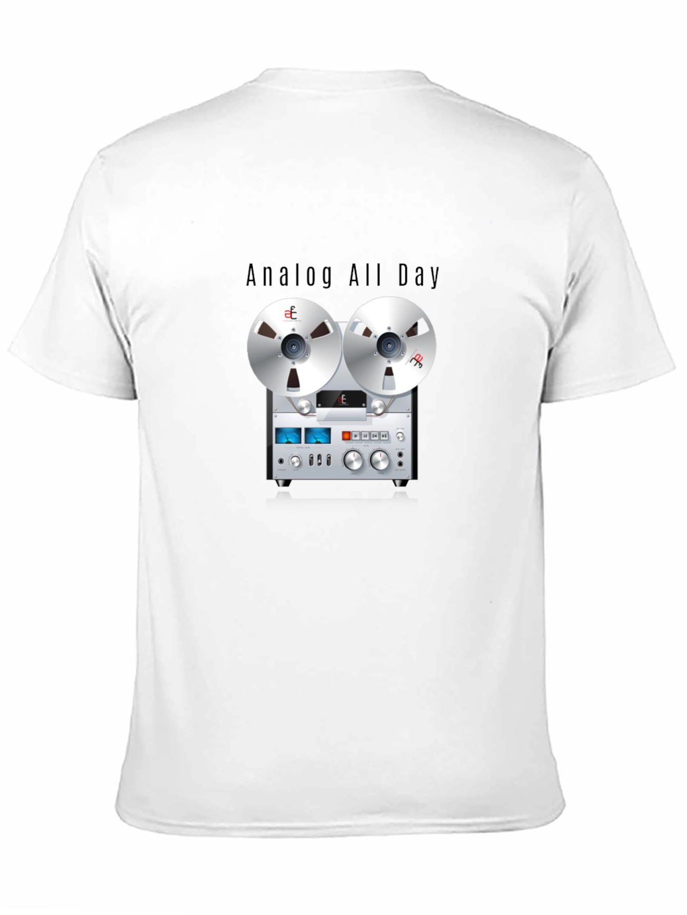 Analog All Day Reel-to-Reel Tape Player Graphic Tee