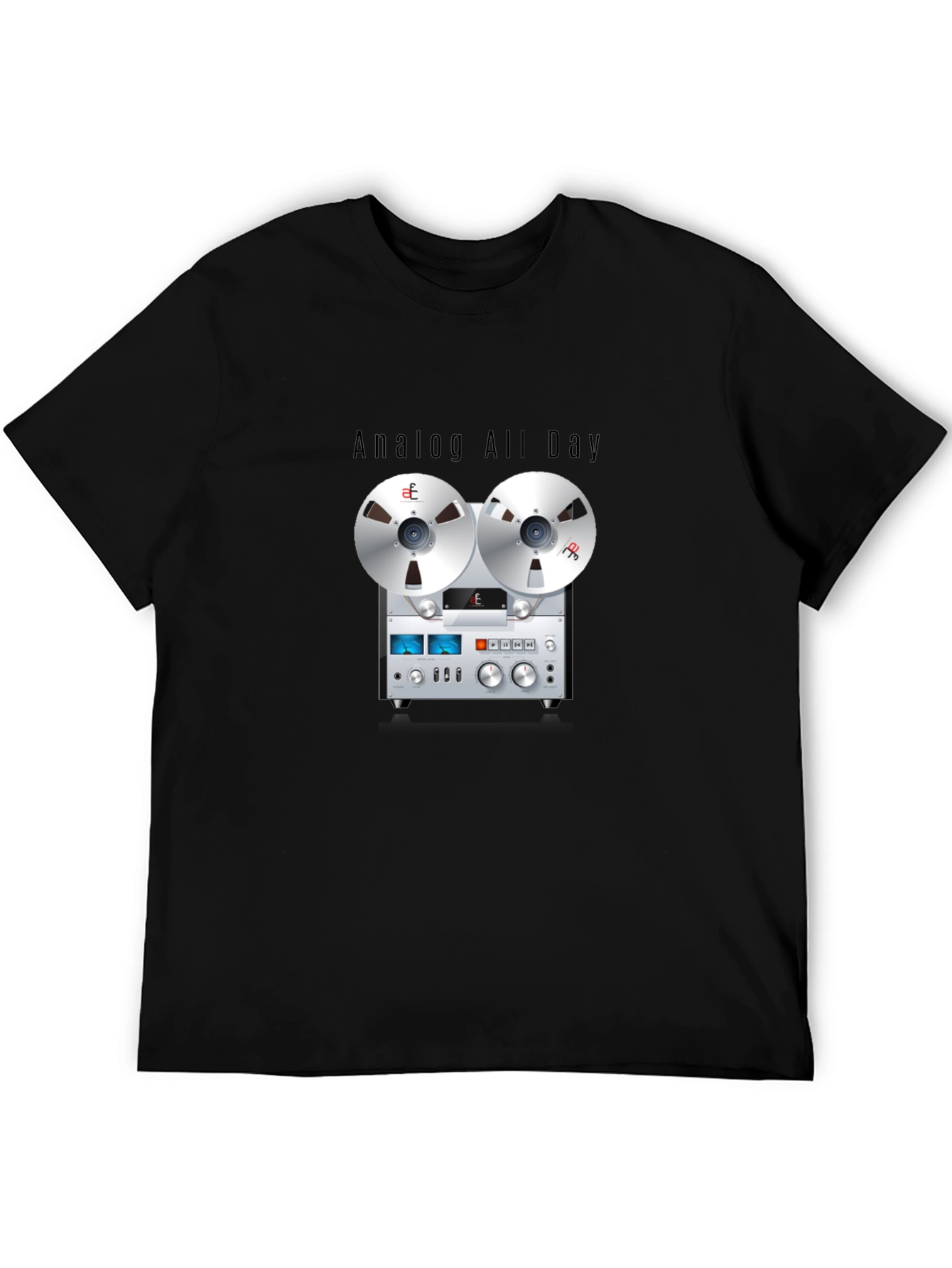 Analog All Day Reel-to-Reel Tape Player Graphic Tee