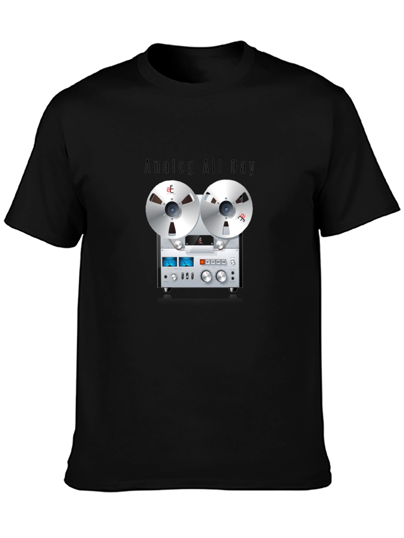 Analog All Day Reel-to-Reel Tape Player Graphic Tee