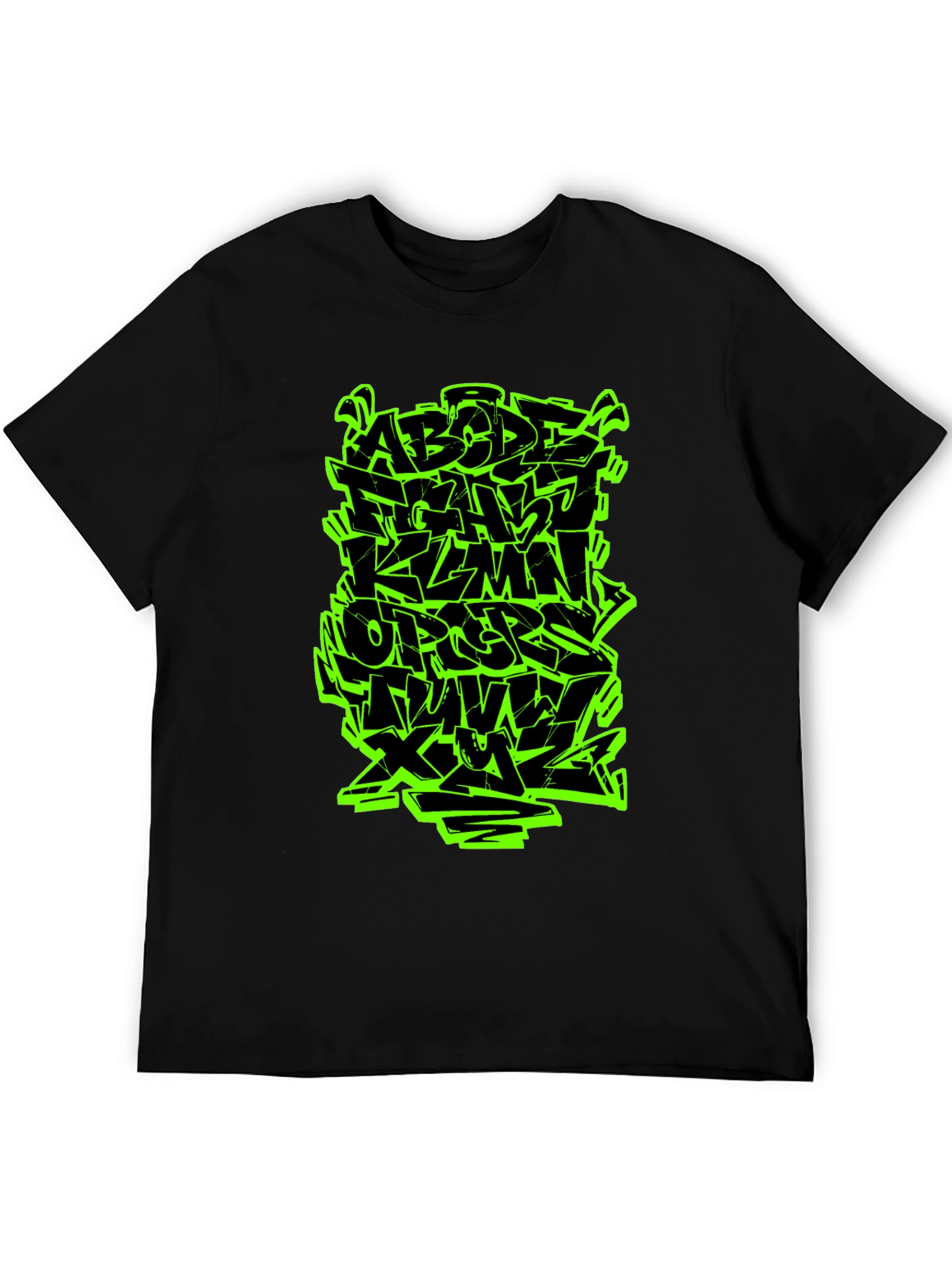 Graffiti Alphabet Black T-Shirt