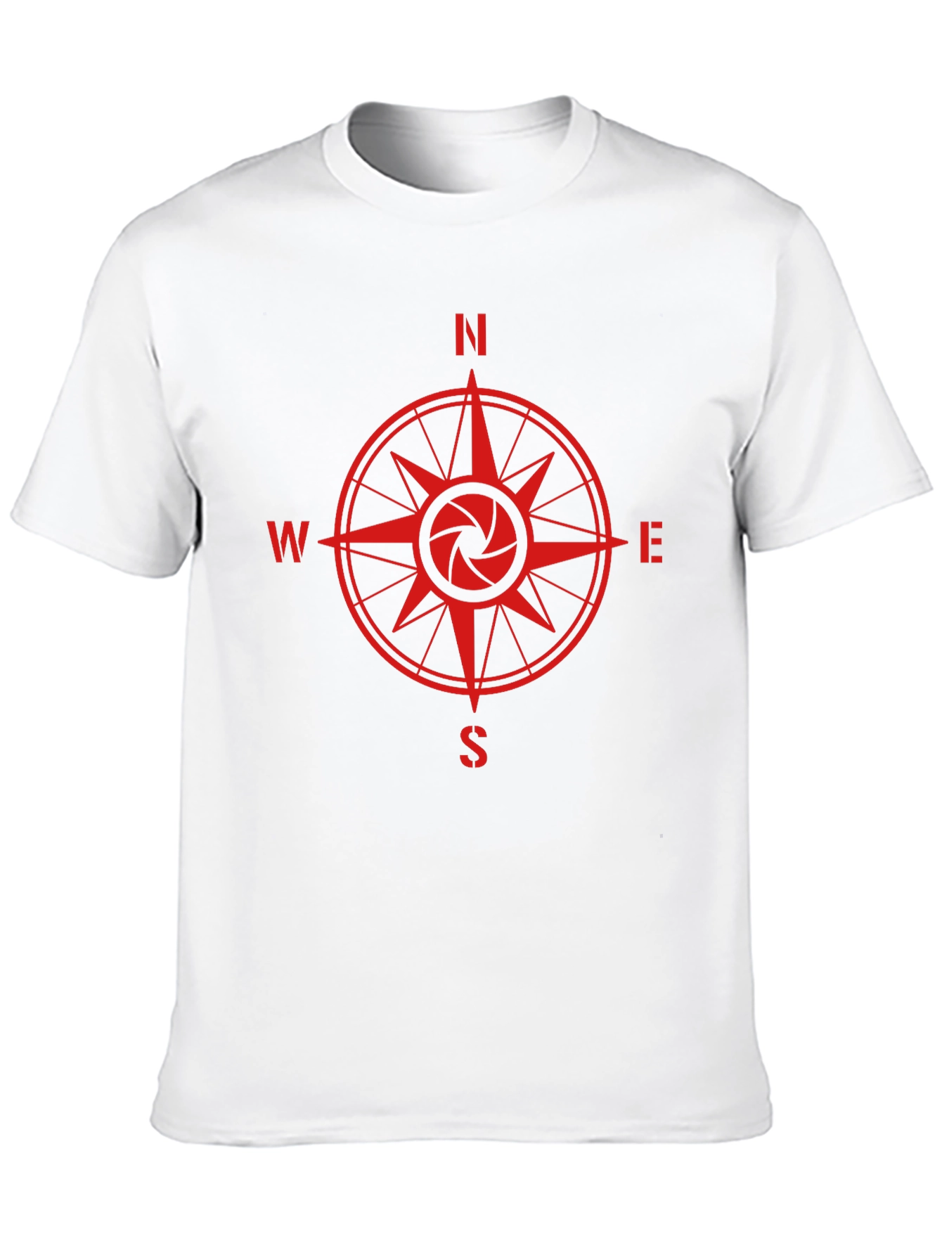 Compass Rose Camera Shutter Graphic T-Shirt