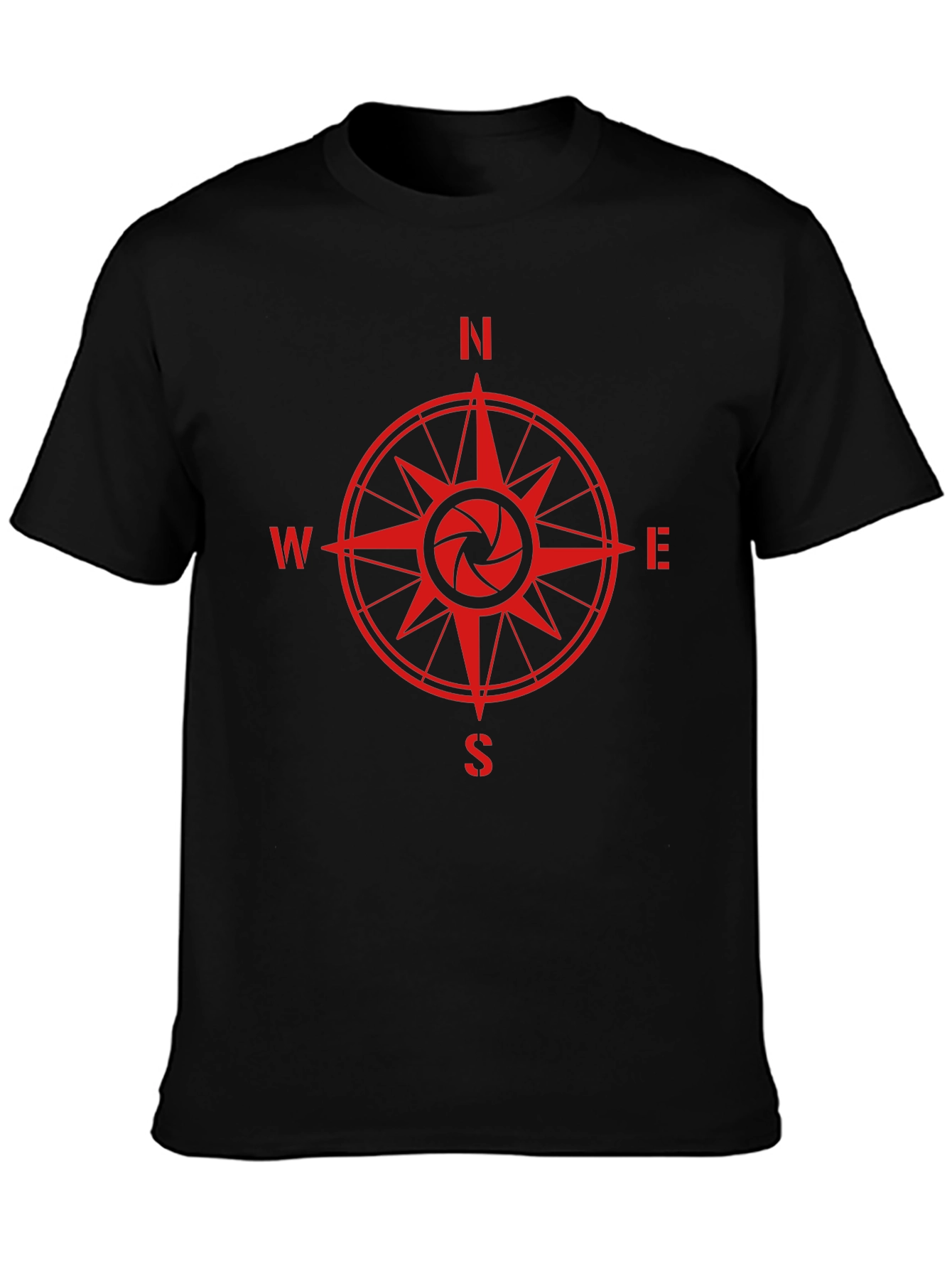 Compass Rose Camera Shutter Graphic T-Shirt