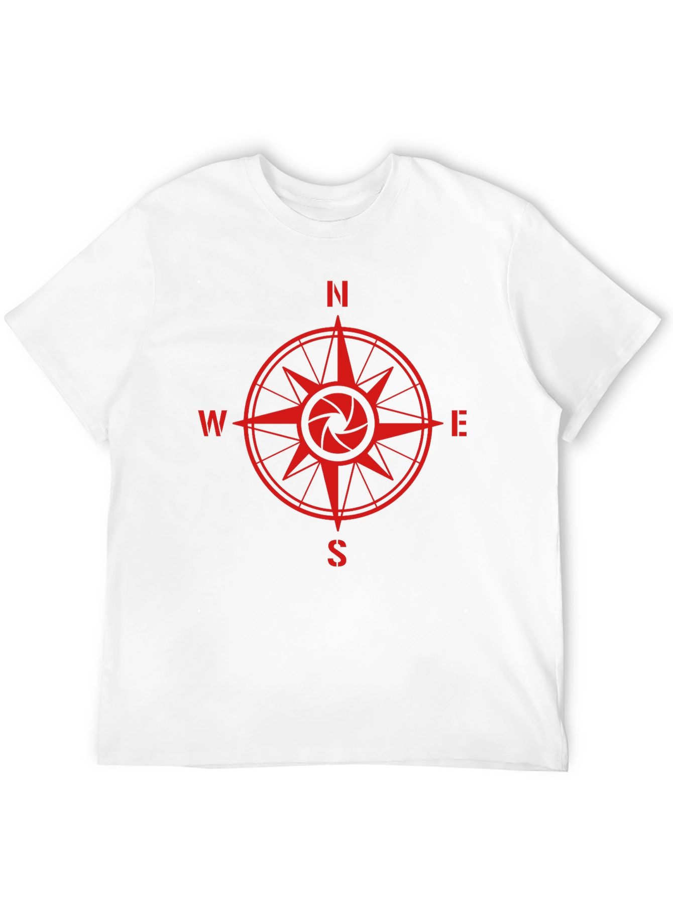 Compass Rose Camera Shutter Graphic T-Shirt