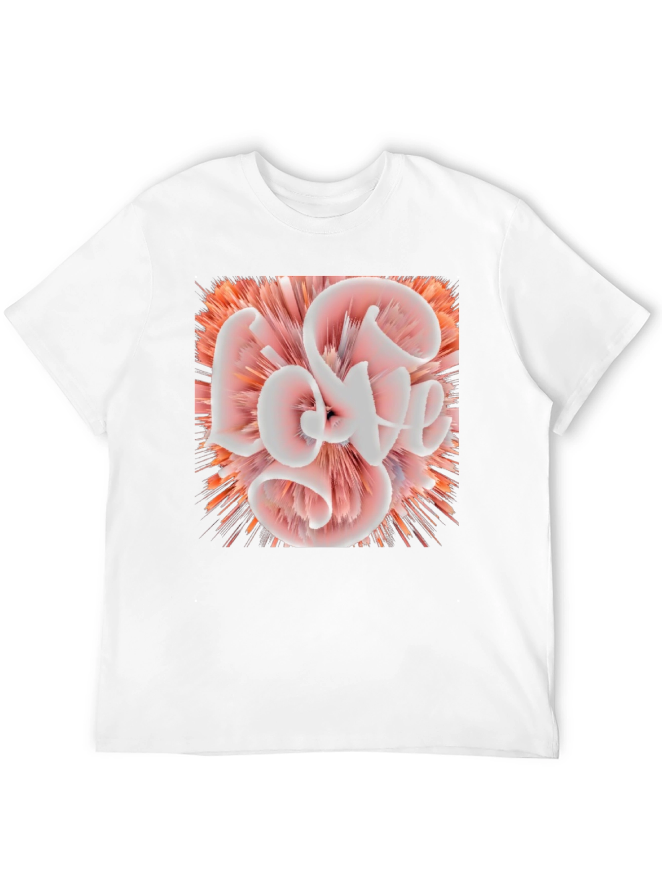 Abstract Love Graphic Black Tee