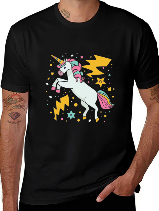 Unicorn Graphic Black T-Shirt - Fun and Stylish