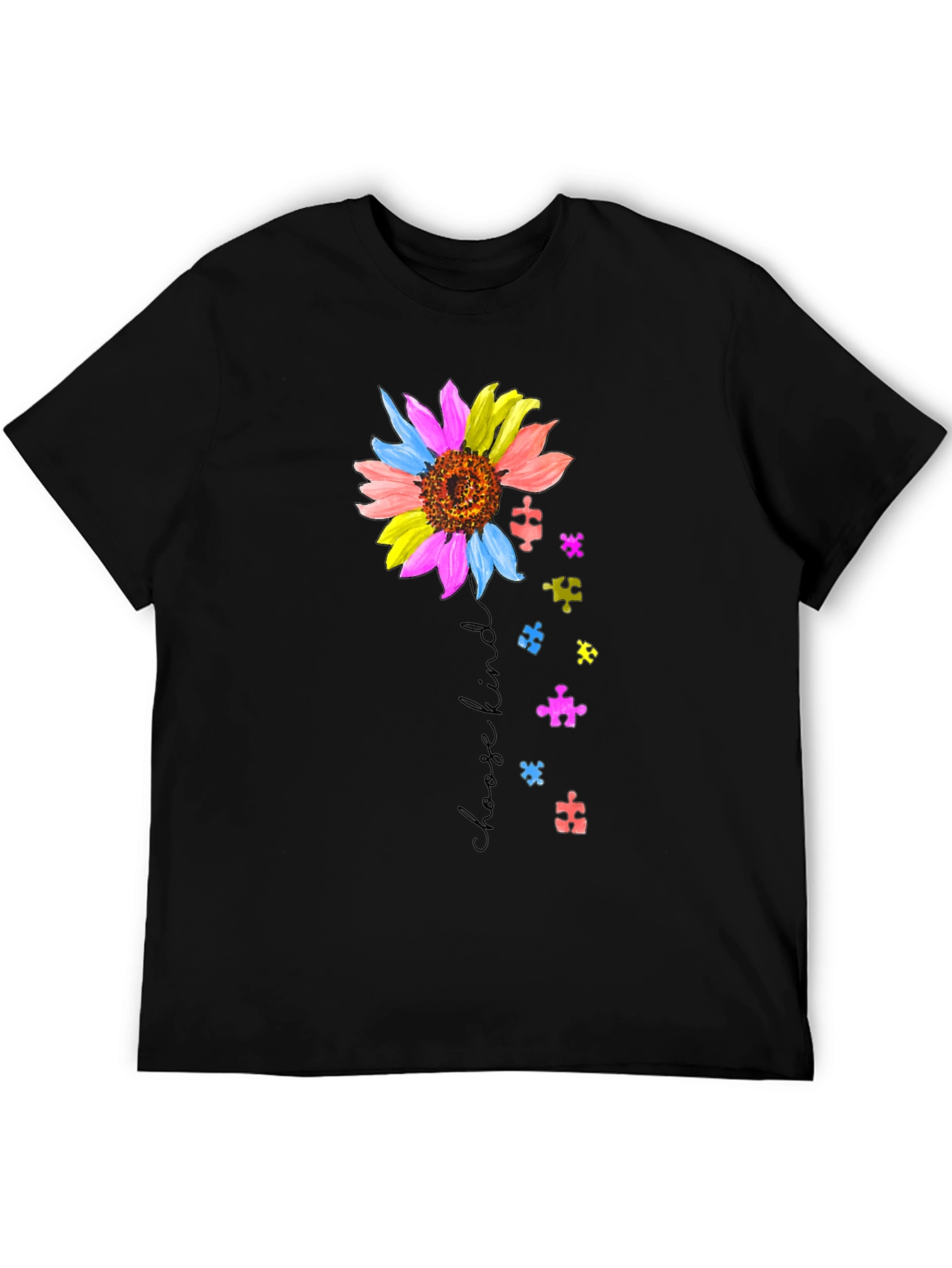 Choose Kind Sunflower Autism Awareness T-Shirt