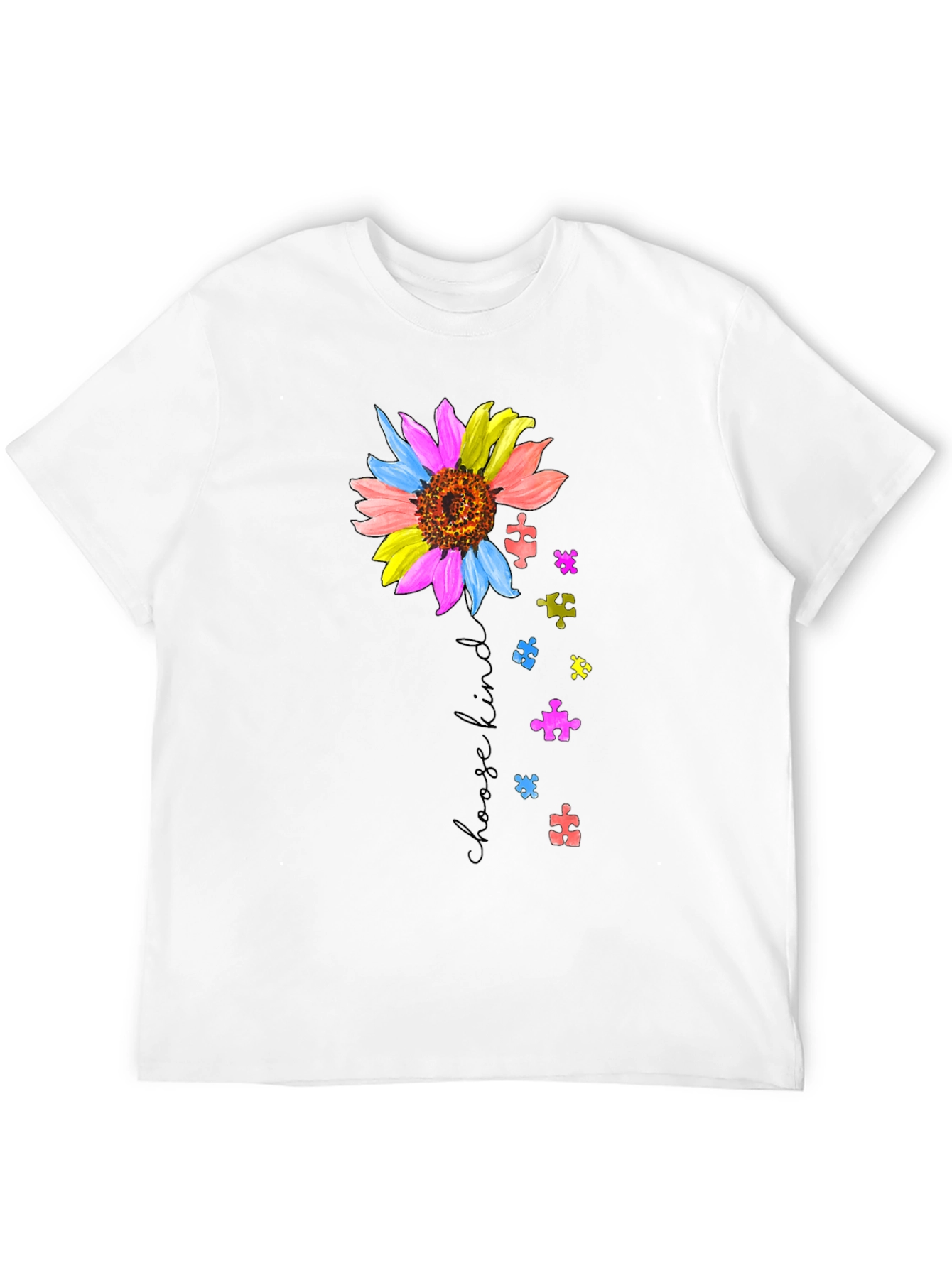 Choose Kind Sunflower Autism Awareness T-Shirt