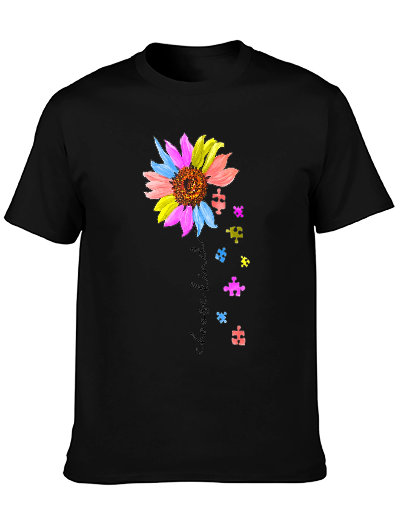 Choose Kind Sunflower Autism Awareness T-Shirt