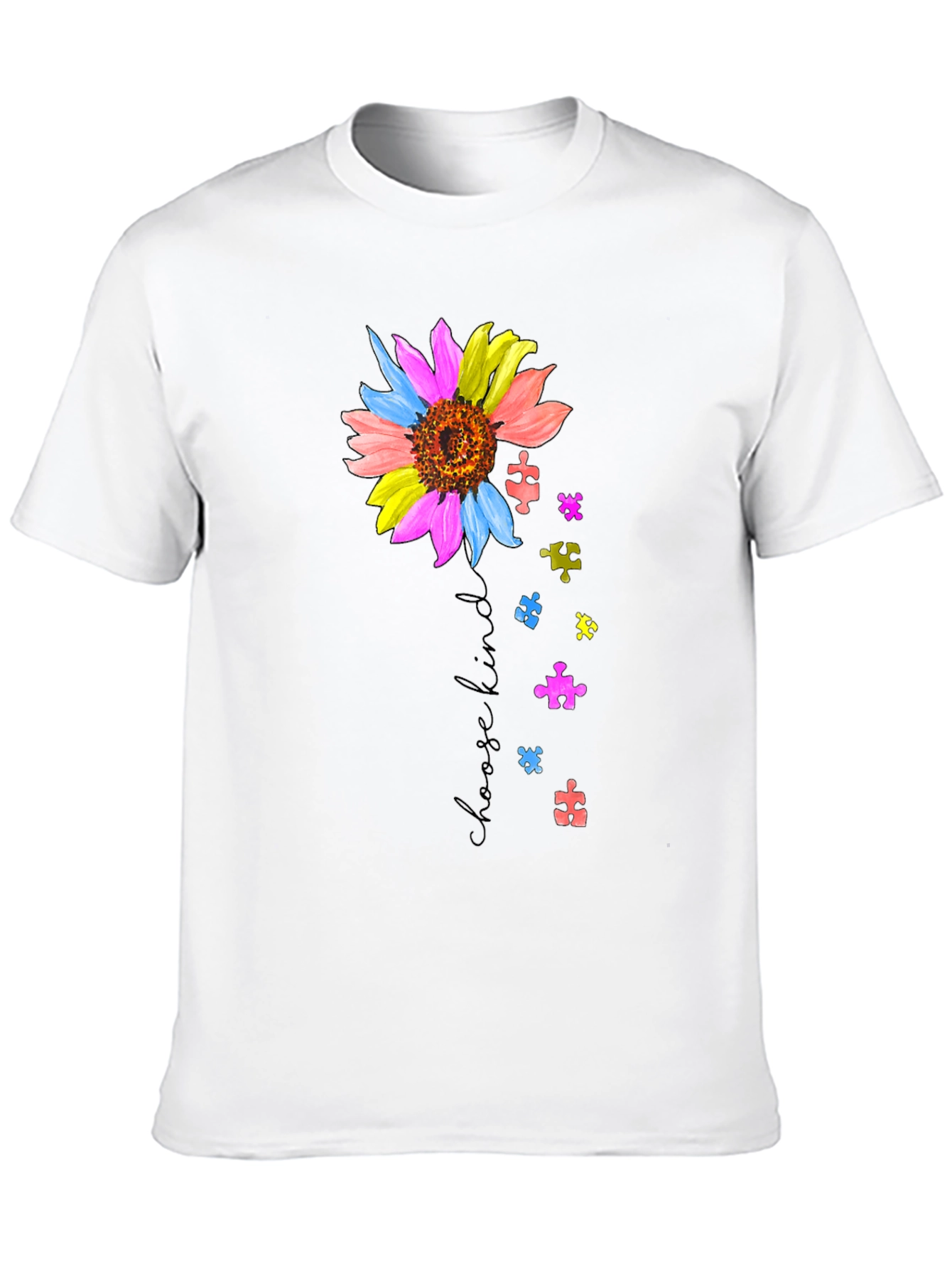 Choose Kind Sunflower Autism Awareness T-Shirt