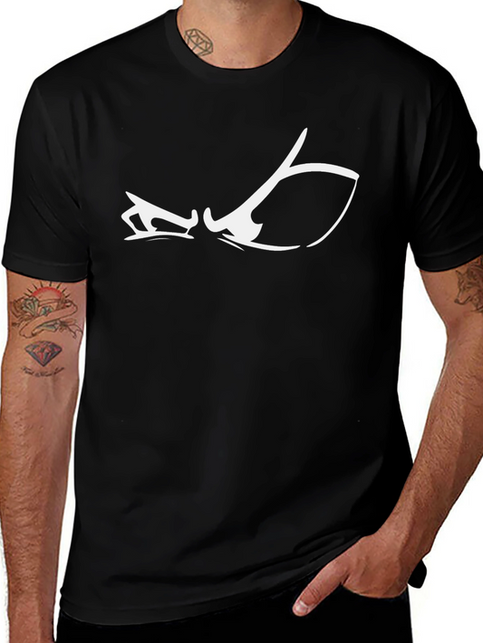 Black T-Shirt with Graphic Eye Design