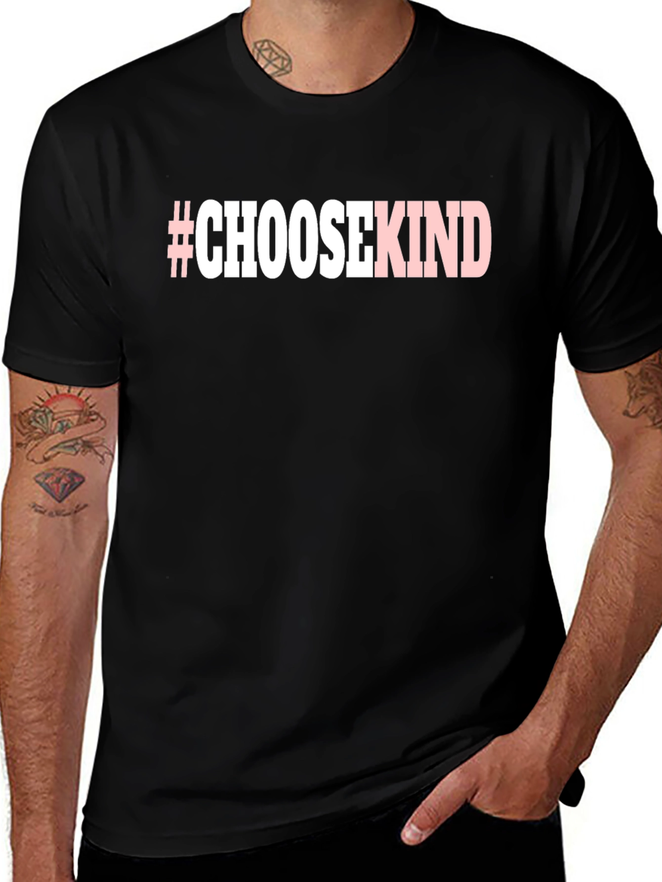#ChooseKind Black Graphic Tee - Spread Positivity