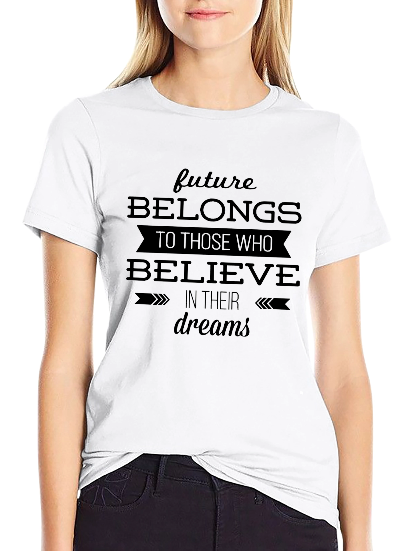 Believe in Your Dreams Black Graphic Tee