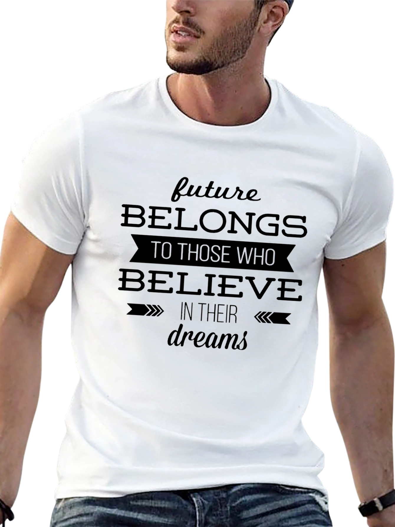Believe in Your Dreams Black Graphic Tee