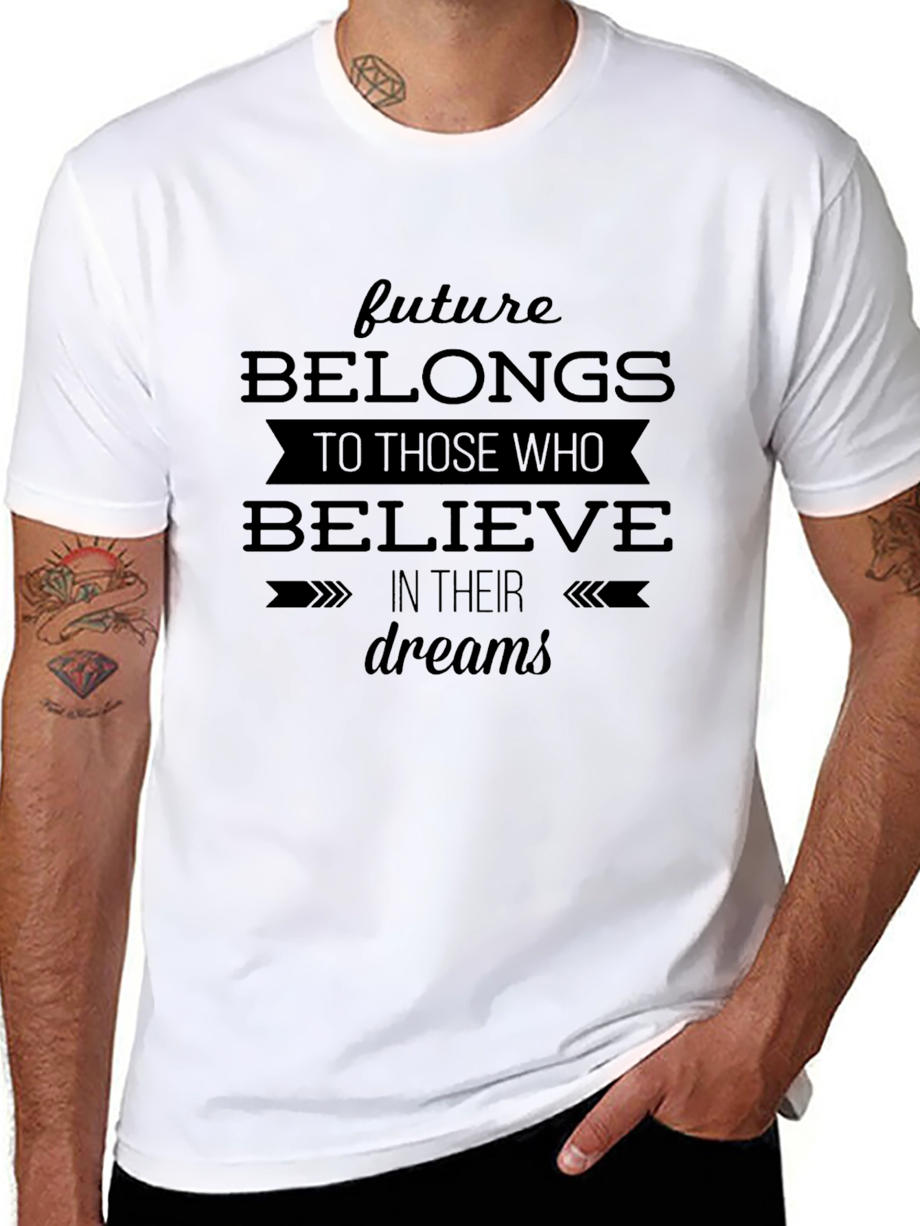 Believe in Your Dreams Black Graphic Tee