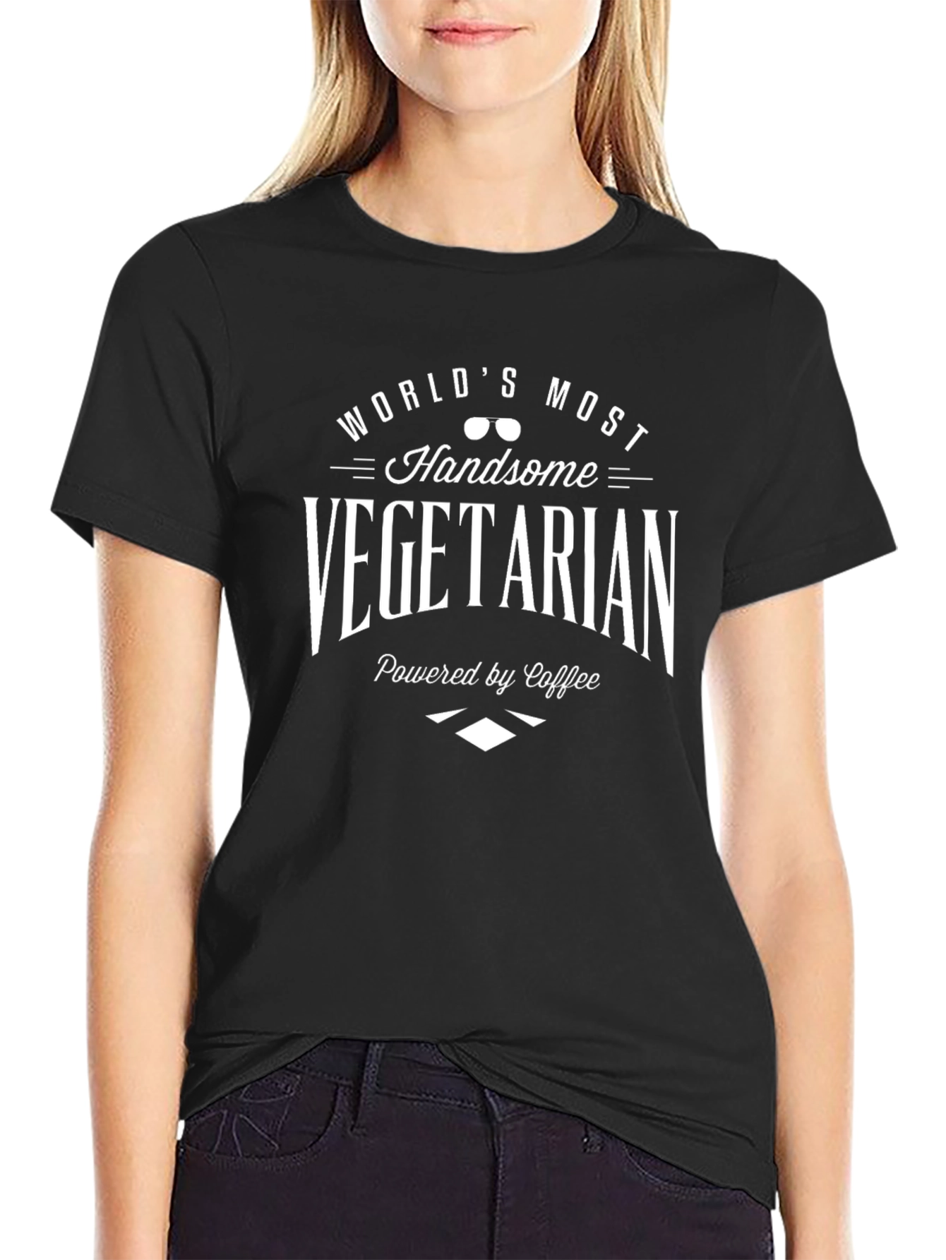 Worlds Most Handsome Vegetarian - Funny Graphic Tee