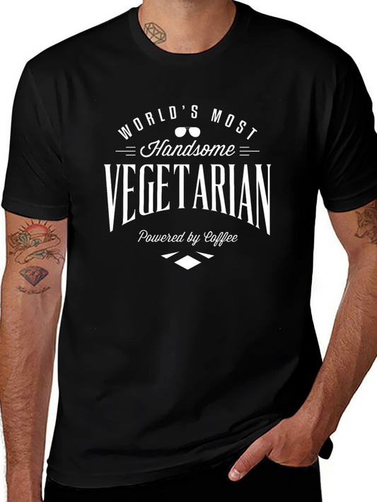 Worlds Most Handsome Vegetarian - Funny Graphic Tee