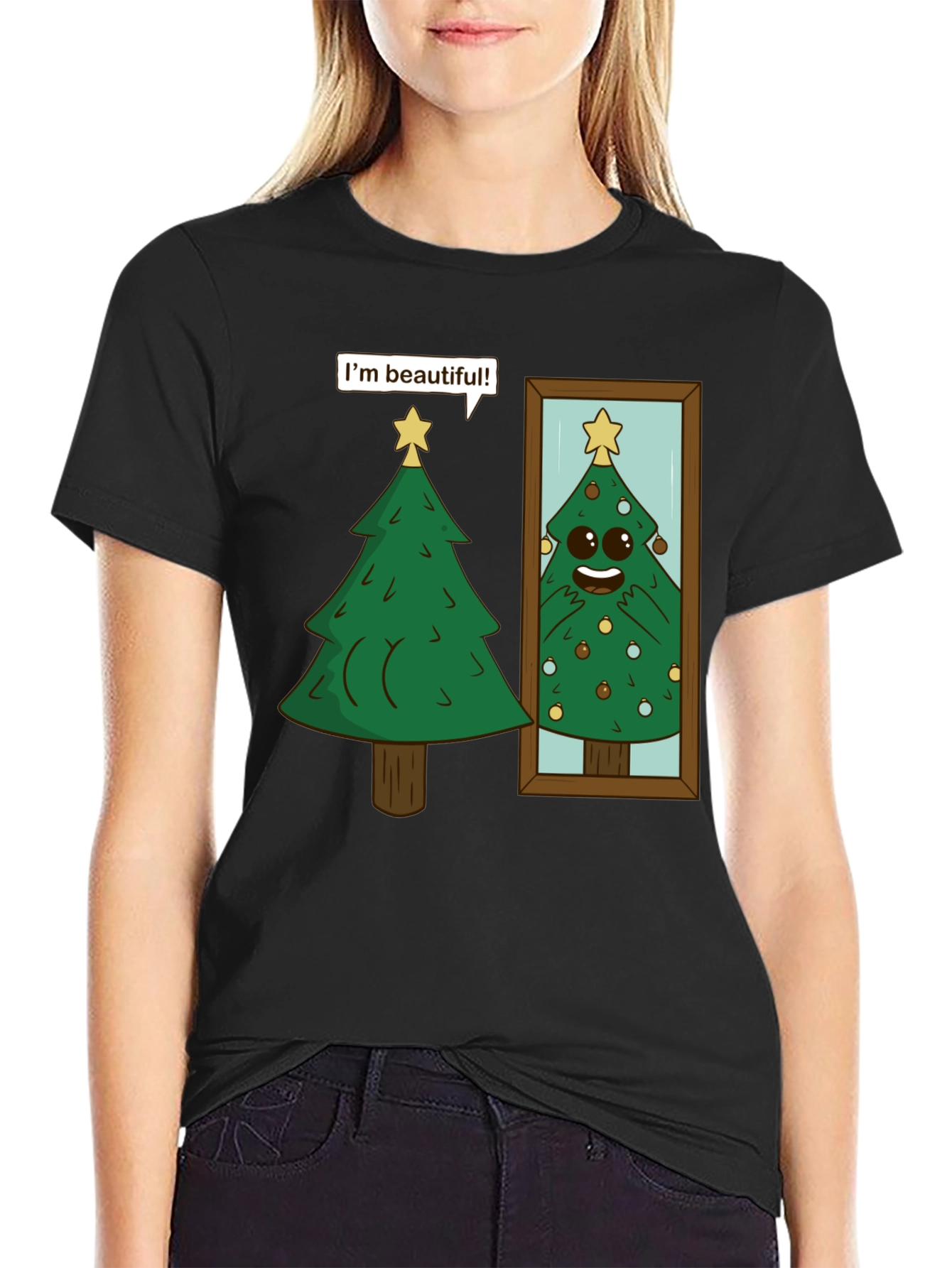 Funny Christmas Tree Im Beautiful T-Shirt