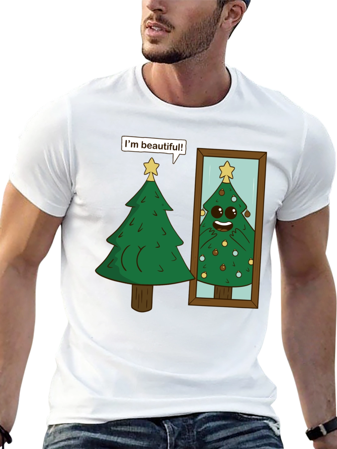Funny Christmas Tree Im Beautiful T-Shirt