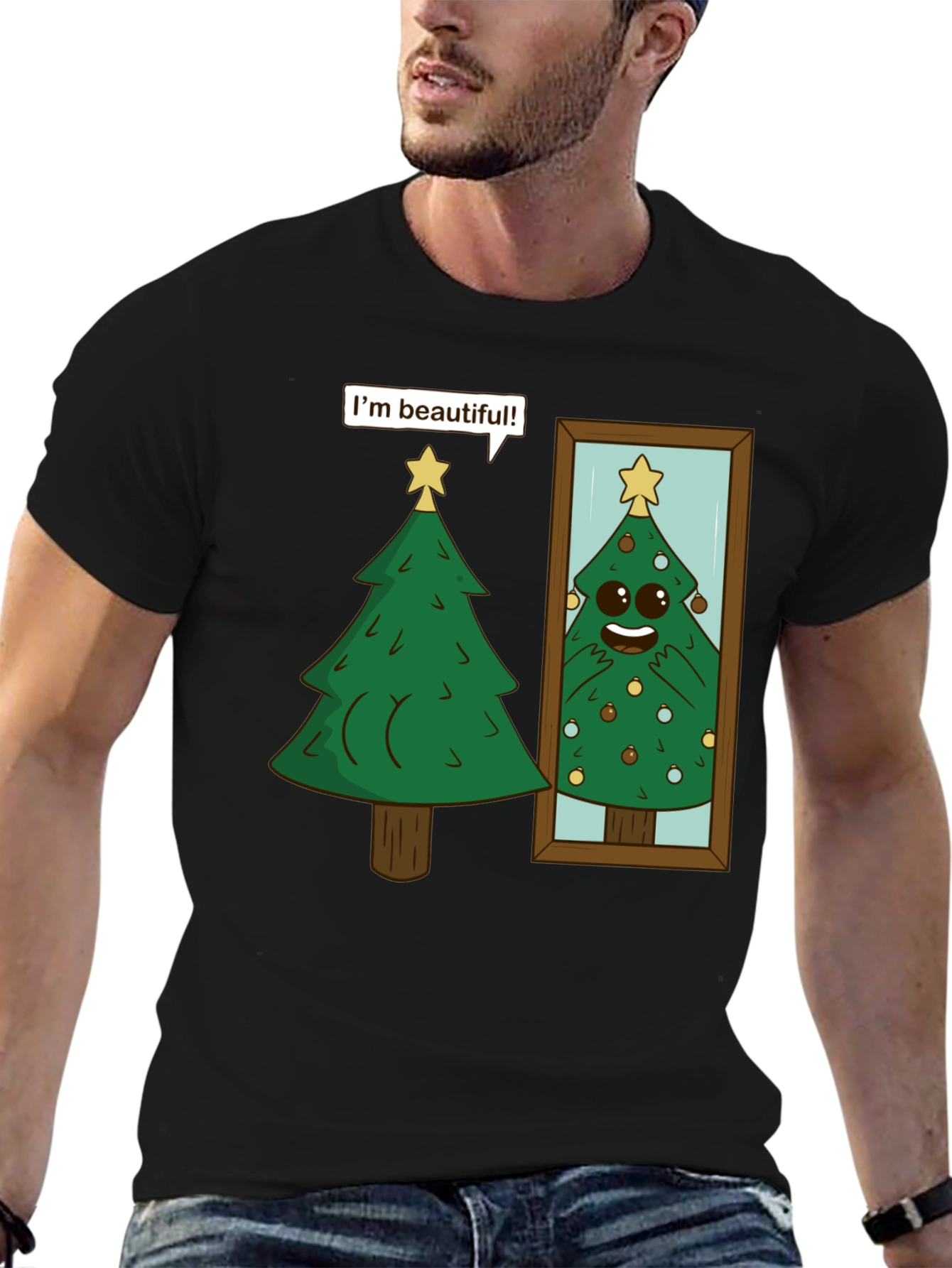 Funny Christmas Tree Im Beautiful T-Shirt